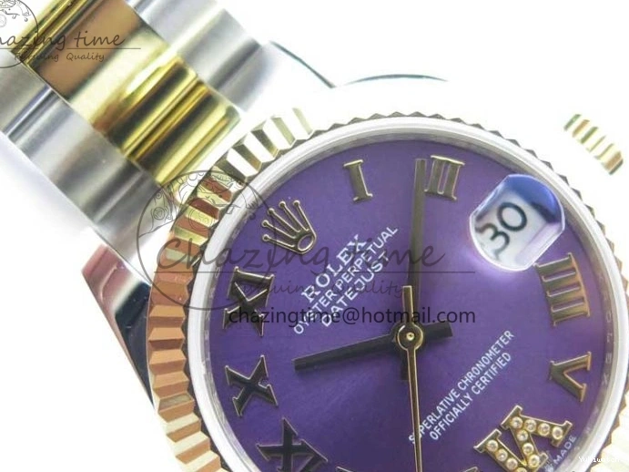Dial BP Oyster Bracelet on YG Best Purple Maker 31mm Edition Roman 278273 SS Datejust YG SS 0203